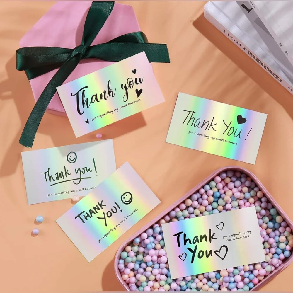 FZR Legend 120Pcs Thank You Cards Small Business, Mini 6 Styles Thank You. NEW